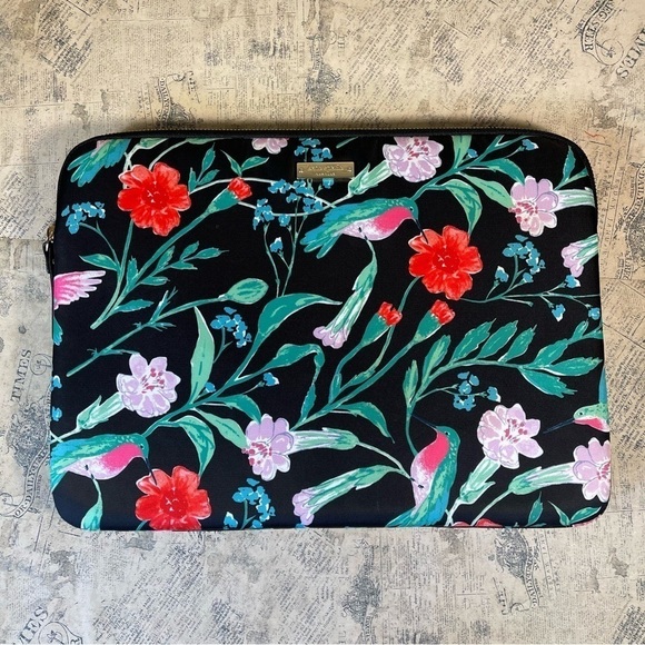 kate spade tropical bird print laptop sleeve case - Picture 1 of 9